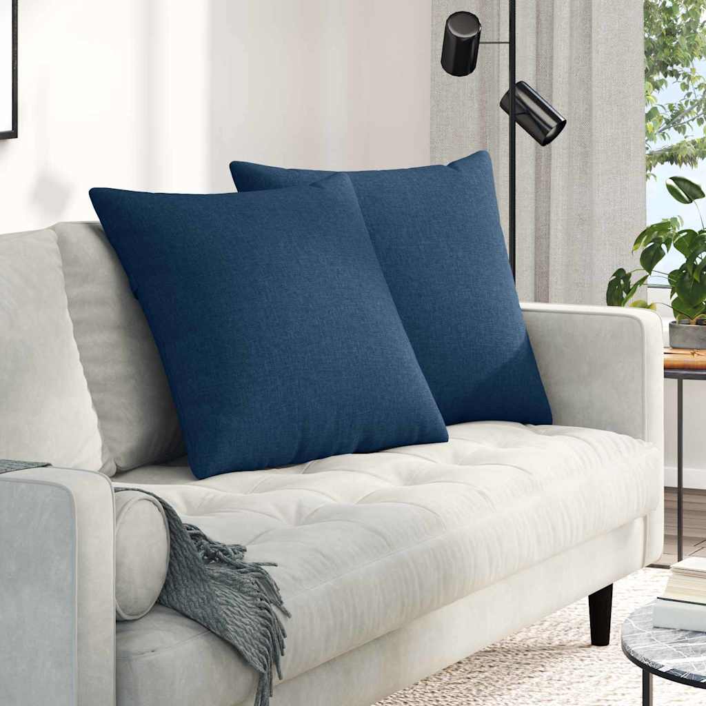 Cuscini da Divano 2 pcs Blu 60 x 60 cm Tessuto