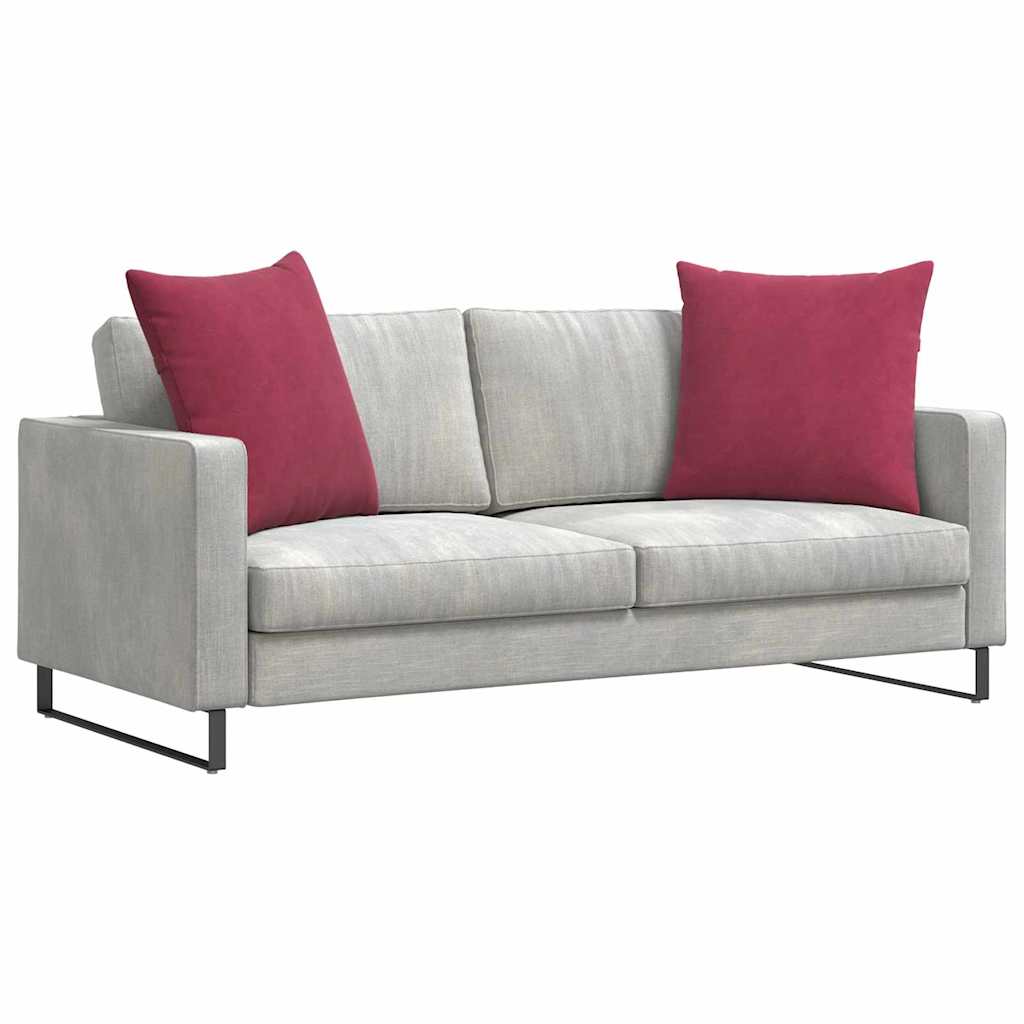 Cuscini da Divano 2 pcs Rosso Vino 60 x 60 cm Tessuto in Cords