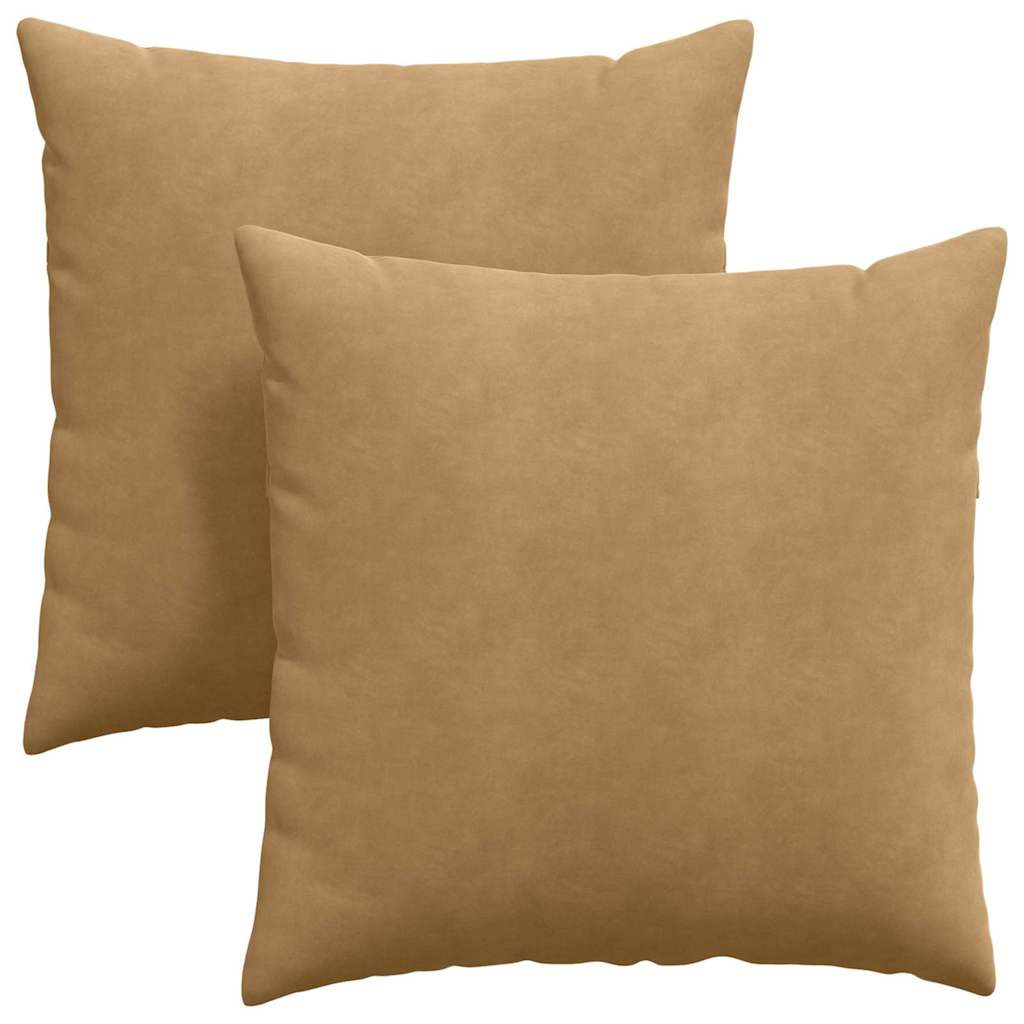 Cuscini da Divano 2 pcs Marrone 60 x 60 cm Tessuto in Cords
