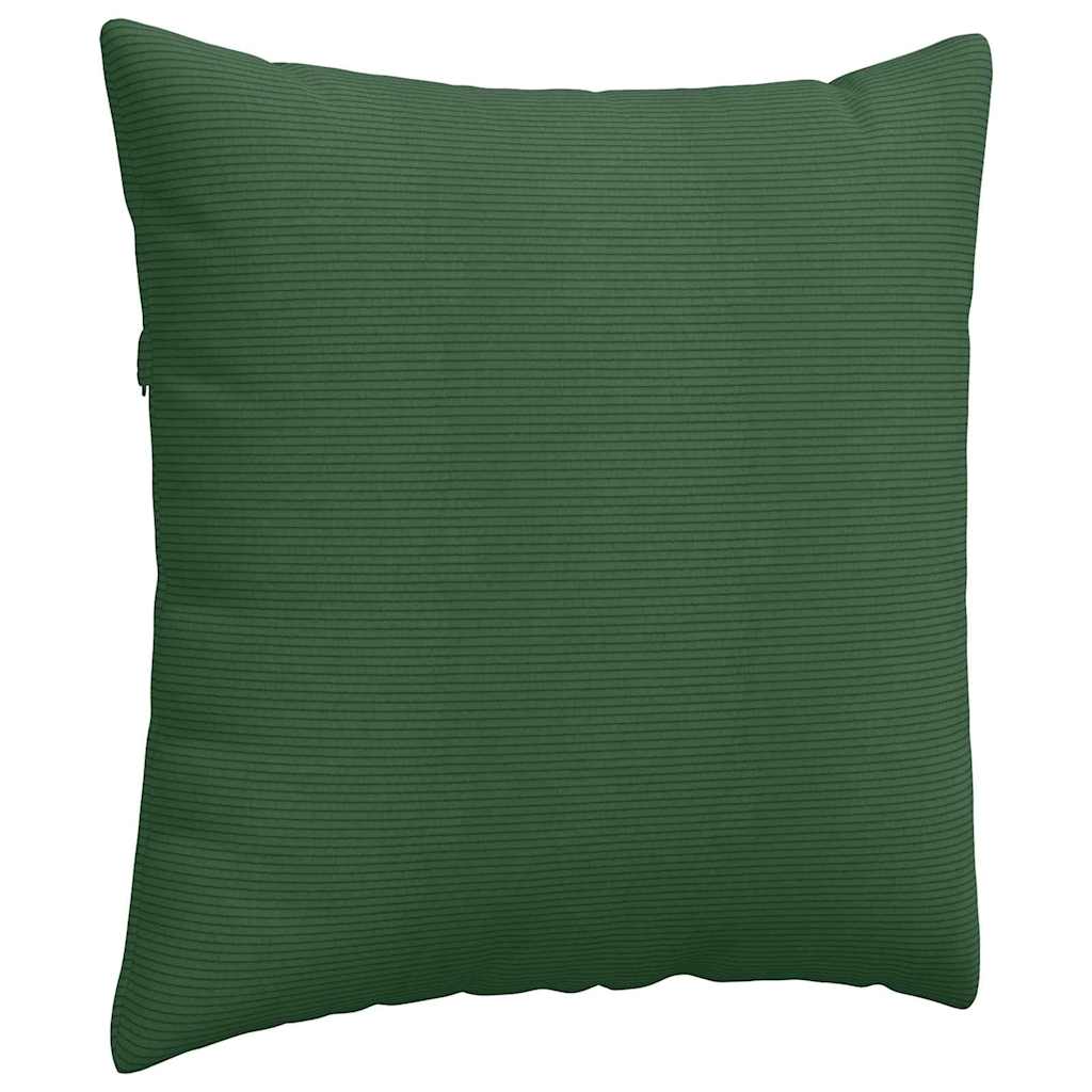 Cuscini da Divano 2 pcs Verde Scuro 60 x 60 cm Tessuto in Cords