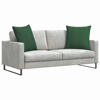 Cuscini da Divano 2 pcs Verde Scuro 60 x 60 cm Tessuto in Cords