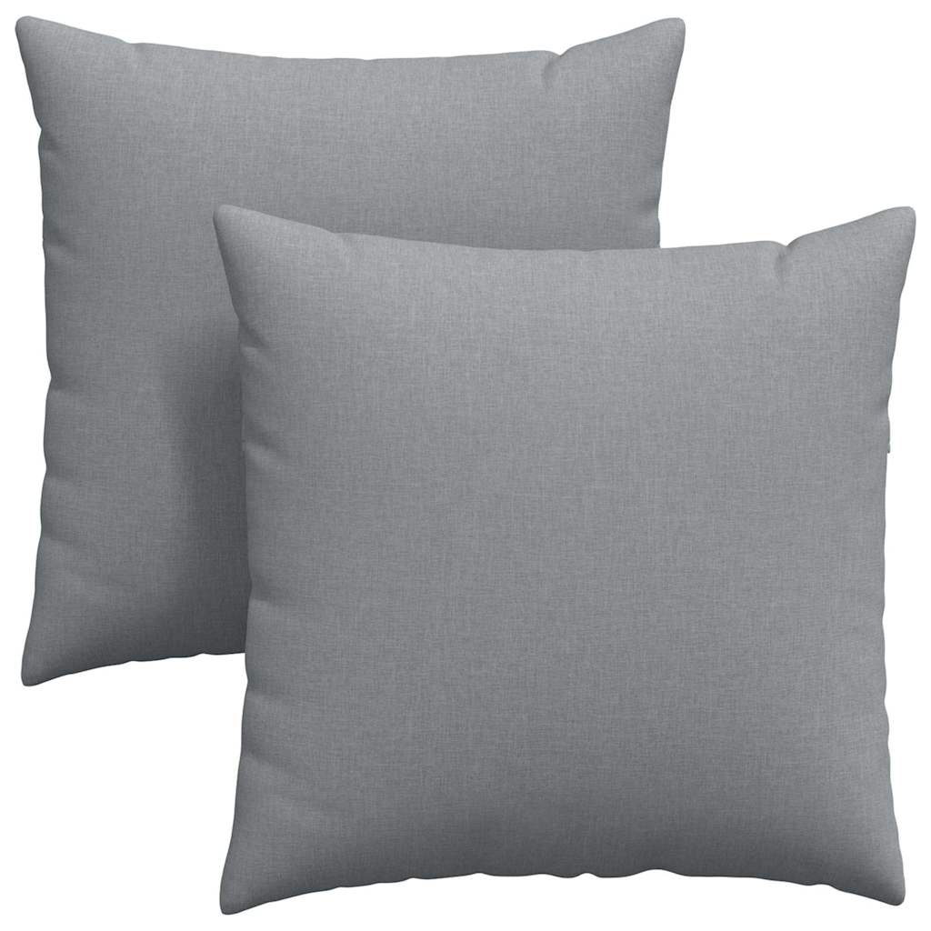Cuscini da Divano 2 pcs Grigio chiaro 80 x 80 cm Tessuto