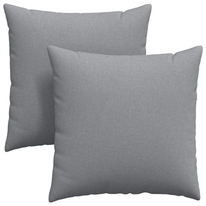 Cuscini da Divano 2 pcs Grigio chiaro 80 x 80 cm Tessuto