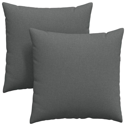 Cuscini da Divano 2 pcs Grigio scuro 80 x 80 cm Tessuto