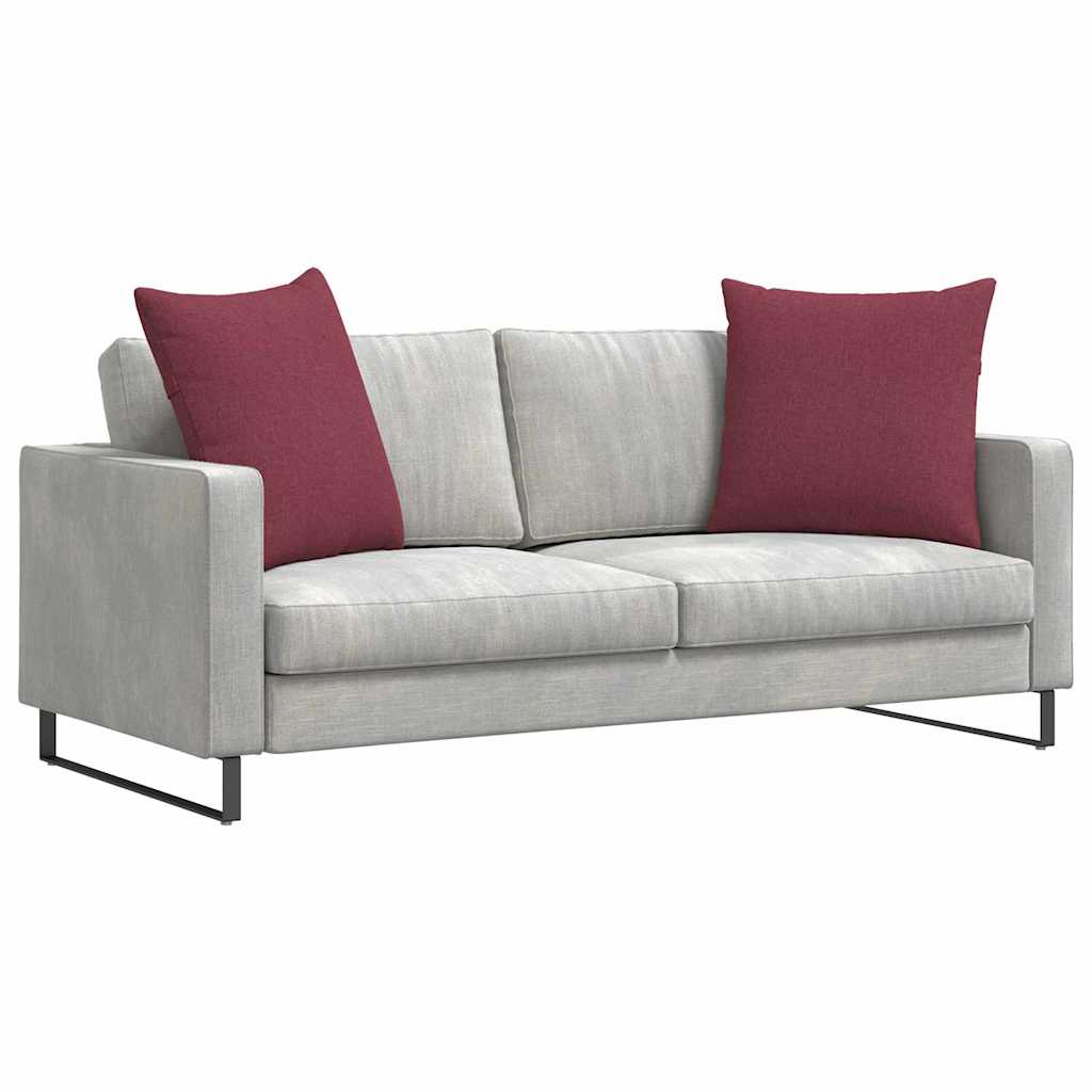 Cuscini da Divano 2 pcs Rosso Vino 80 x 80 cm Tessuto