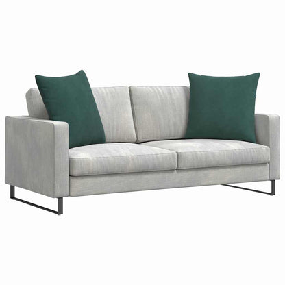 Cuscini da Divano 2 pcs Verde Scuro 80 x 80 cm Tessuto in Cords