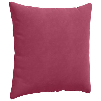 Cuscini da Divano 2 pcs Rosso Vino 80 x 80 cm Tessuto in Cords