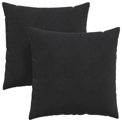 Cuscini da Divano 2 pcs Nero 80 x 80 cm Tessuto in Cords