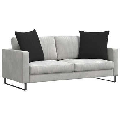 Cuscini da Divano 2 pcs Nero 80 x 80 cm Tessuto