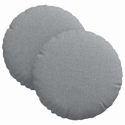 Cuscini per Seduta 2 pcs Grigio chiaro Ã˜30 x 13 cm Tessuto