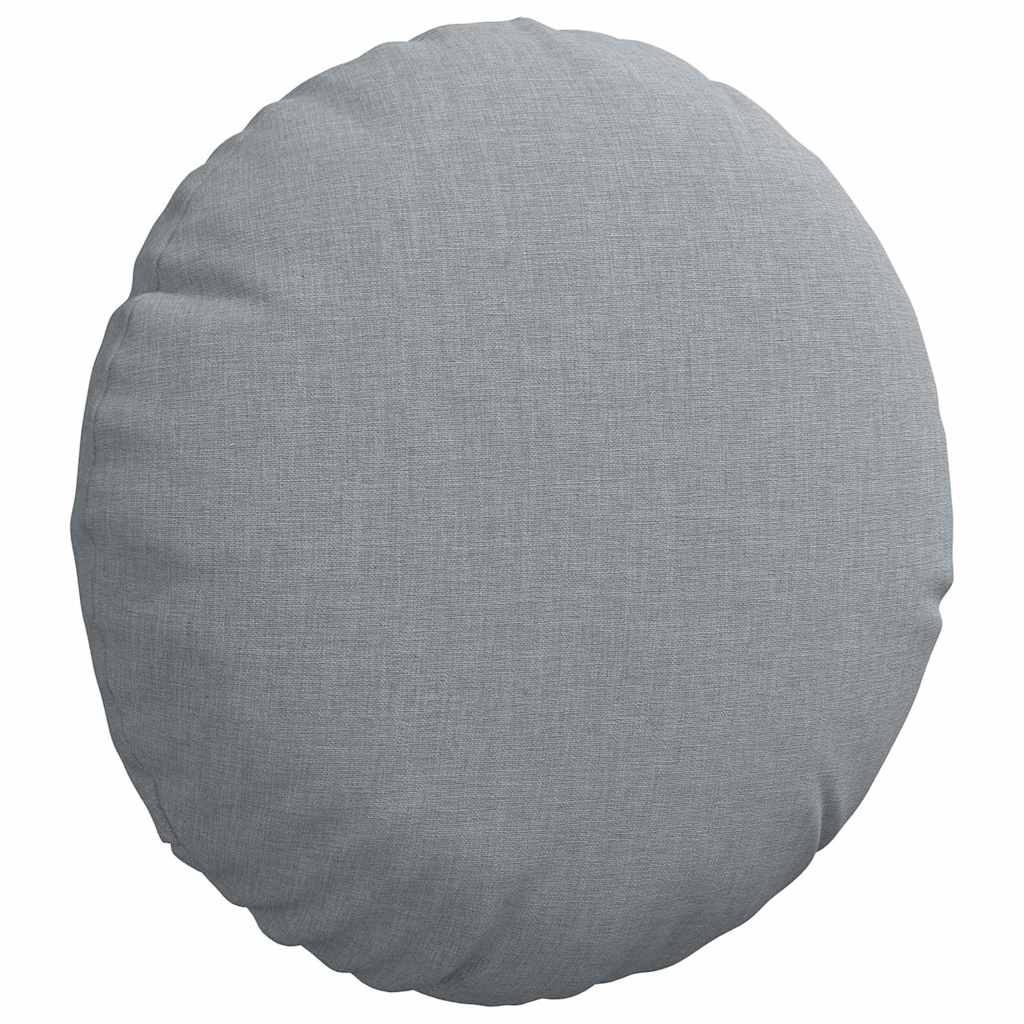 Cuscini per Seduta 2 pcs Grigio chiaro Ã˜30 x 13 cm Tessuto