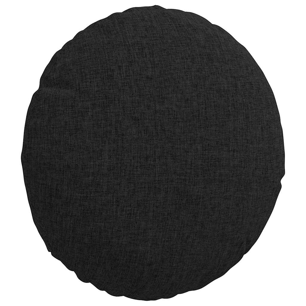 Cuscini per Seduta 2 pcs Nero Ã˜30 x 13 cm Tessuto