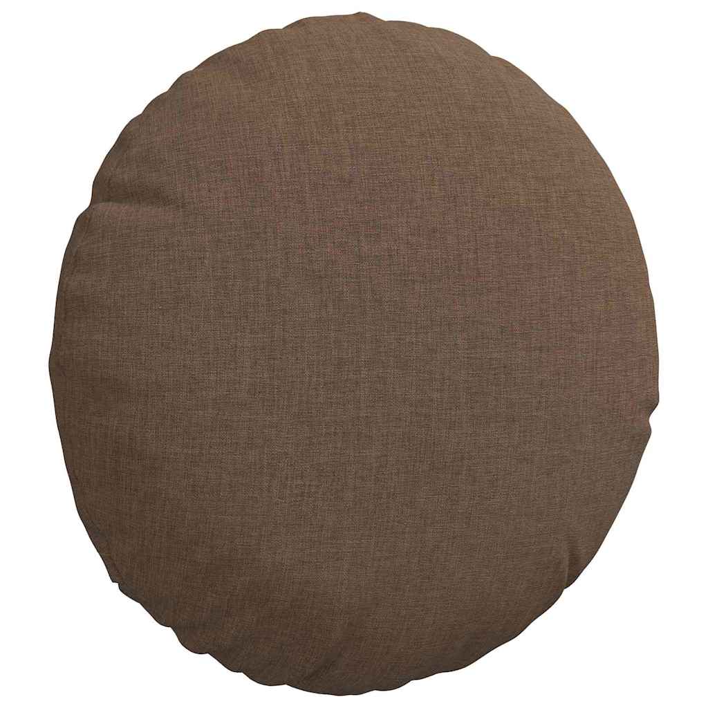Cuscini per Seduta 2 pcs Marrone Ã˜30 x 13 cm Tessuto
