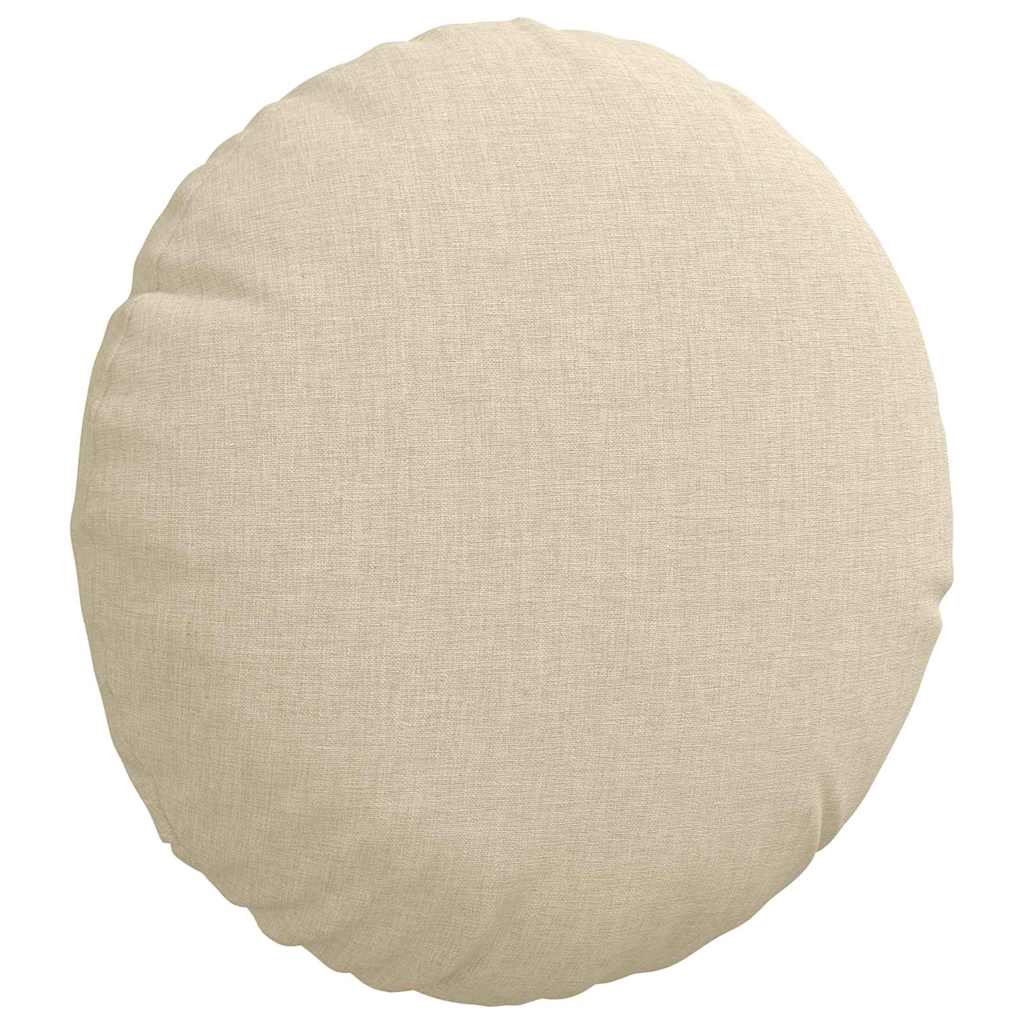 Cuscini per Seduta 2 pcs Crema Ã˜30 x 13 cm Tessuto