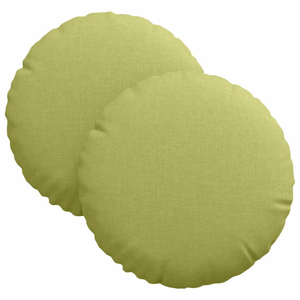 Cuscini per Seduta 2 pcs Verde chiaro Ã˜30 x 13 cm Tessuto