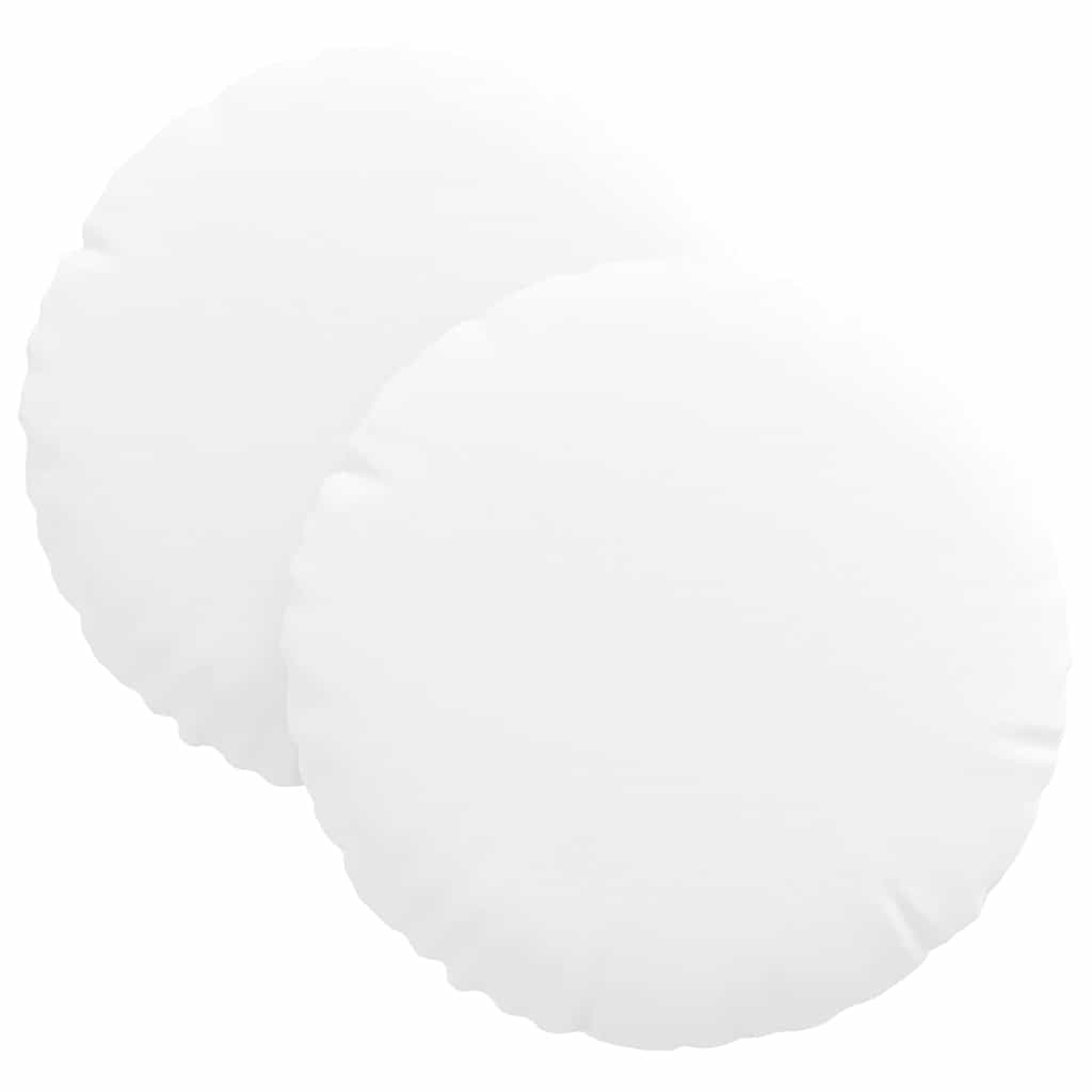 Cuscini per Seduta 2 pcs Bianco Ã˜30 x 13 cm Tessuto