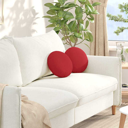 Cuscini per Seduta 2 pcs Rosso Ã˜30 x 13 cm Tessuto