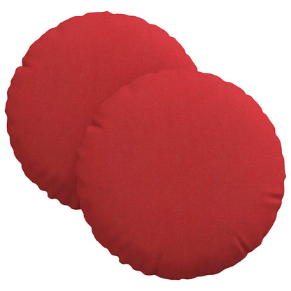 Cuscini per Seduta 2 pcs Rosso Ã˜30 x 13 cm Tessuto