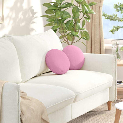 Cuscini per Seduta 2 pcs Rosa Ã˜30 x 13 cm Tessuto
