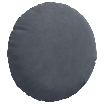 Cuscini per Seduta 2 pcs Grigio scuro Ã˜ 40 x 13 cm Velluto