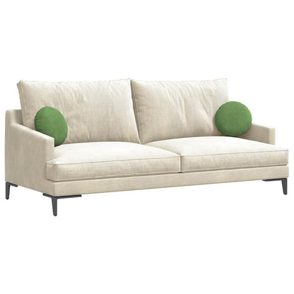 Cuscini per Seduta 2 pcs Verde chiaro Ã˜ 40 x 13 cm Velluto