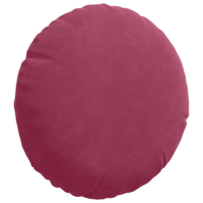 Cuscini per Seduta 2 pcs Rosso Vino Ã˜ 40 x 13 cm Velluto