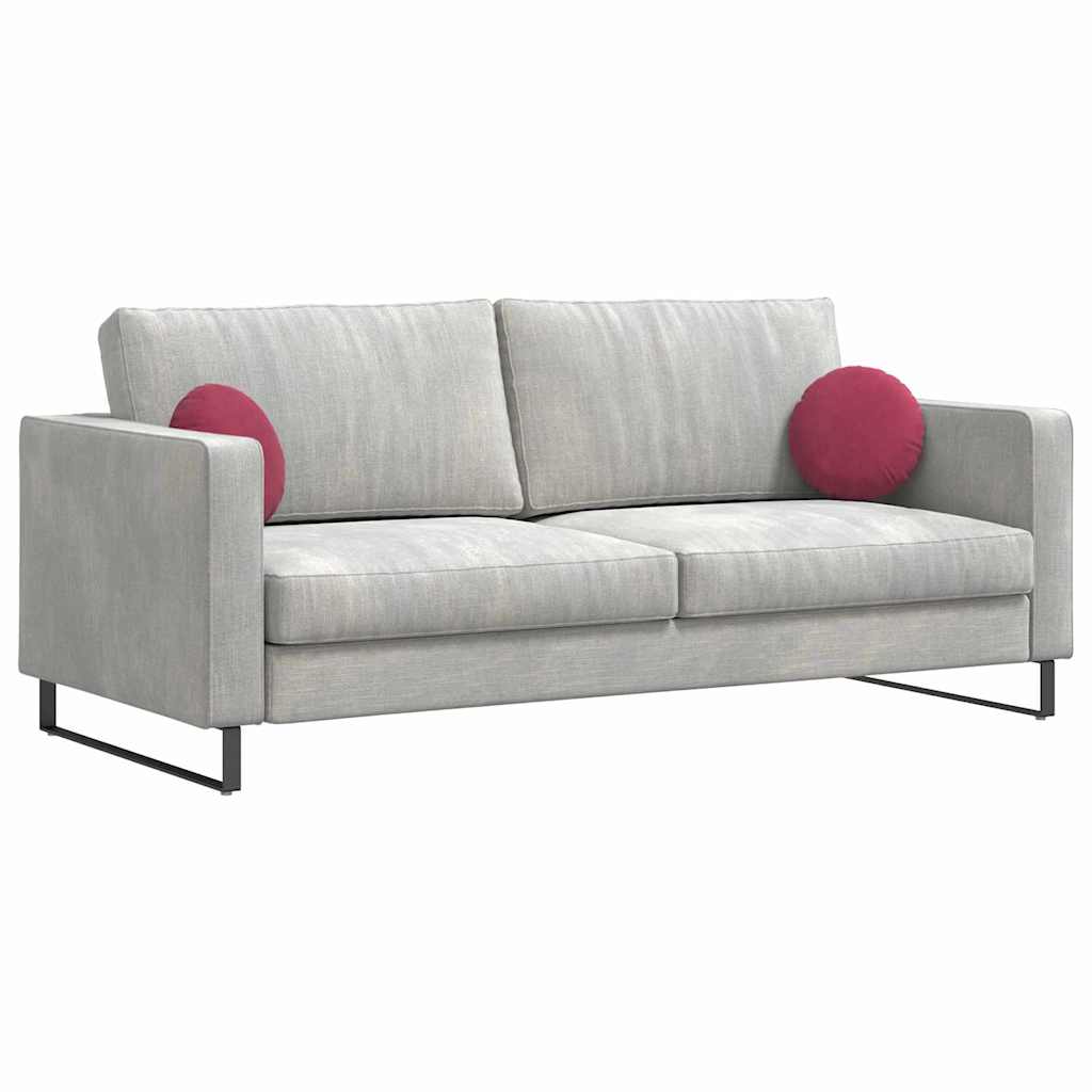Cuscini per Seduta 2 pcs Rosso Vino Ã˜ 40 x 13 cm Velluto