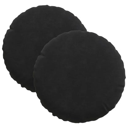 Cuscini per Seduta 2 pcs Nero Ã˜ 40 x 13 cm Velluto