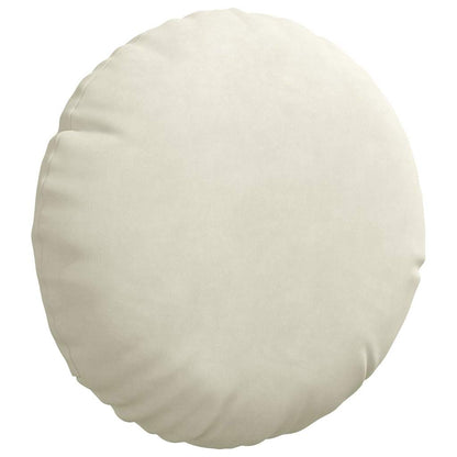 Cuscini per Seduta 2 pcs Crema Ã˜ 40 x 13 cm Velluto