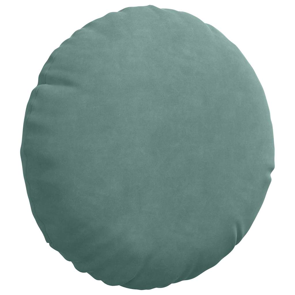 Cuscini per Seduta 2 pcs Verde Mare Ã˜ 40 x 13 cm Velluto