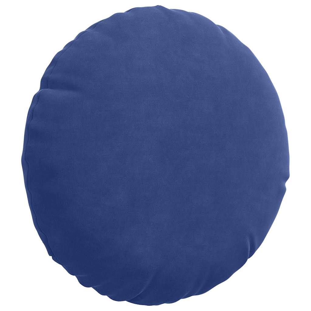 Cuscini per Seduta 2 pcs Blu Polizia Ã˜ 40 x 13 cm Velluto