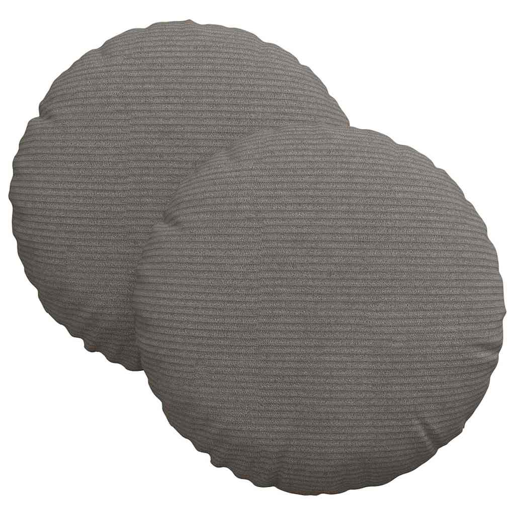 Cuscini per Seduta 2 pcs Grigio chiaro Ã˜ 30 x 13 cm