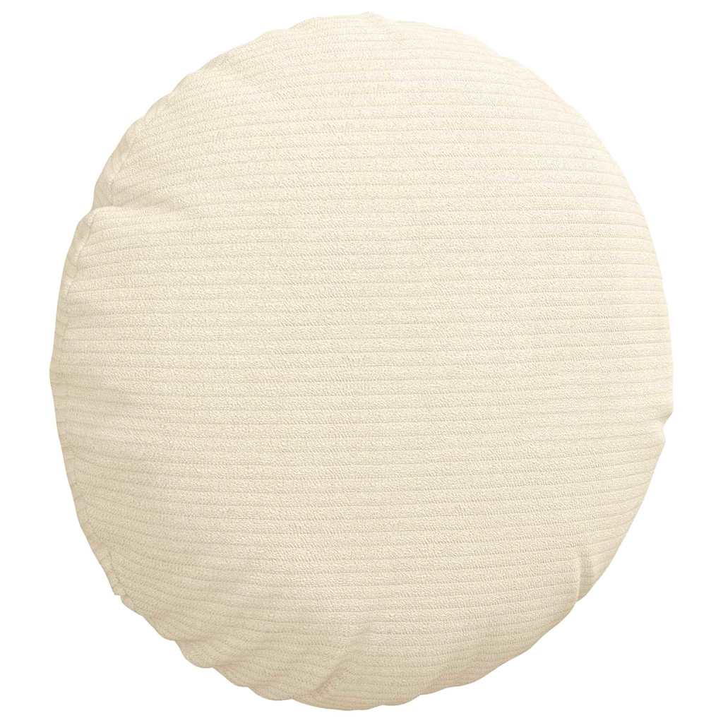 Cuscini per Seduta 2 pcs Crema Ã˜ 30 cm Tessuto in Cords