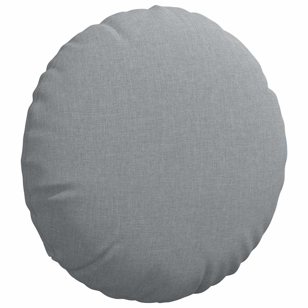 Cuscini per Seduta 2 pcs Grigio chiaro Ã˜40 x 13 cm Tessuto