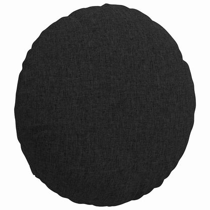 Cuscini per Seduta 2 pcs Nero Ã˜40 x 13 cm Tessuto