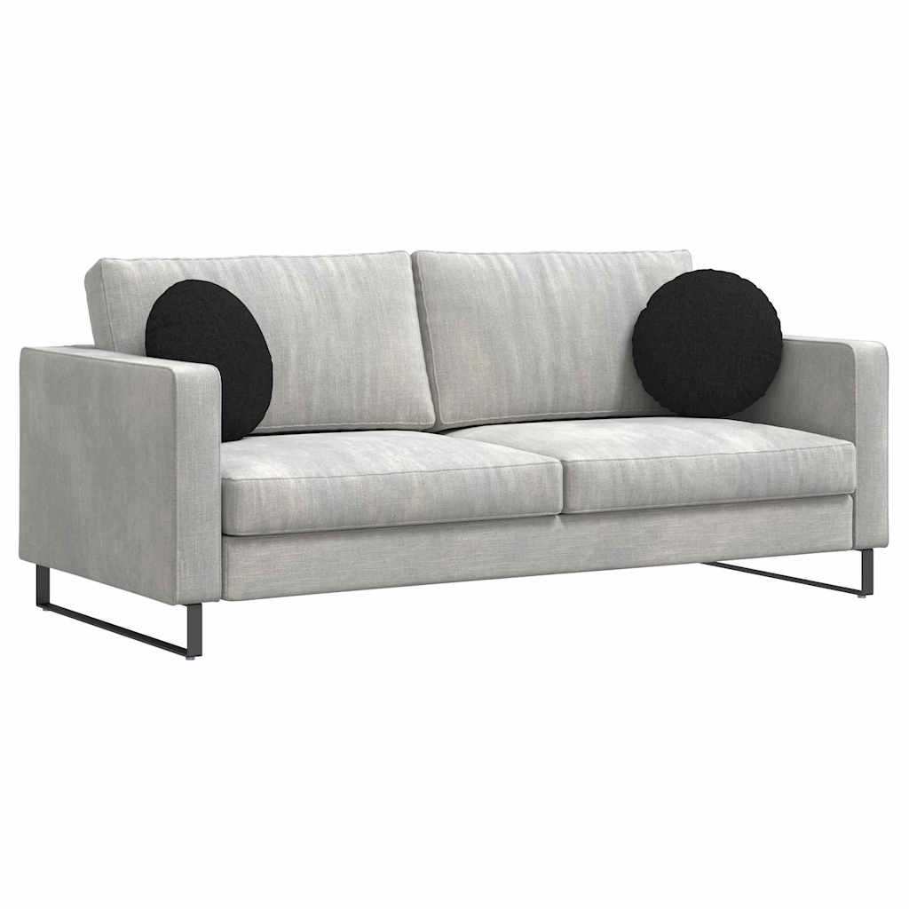Cuscini per Seduta 2 pcs Nero Ã˜40 x 13 cm Tessuto