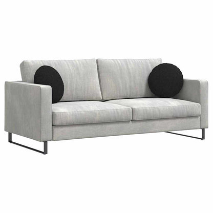 Cuscini per Seduta 2 pcs Nero Ã˜40 x 13 cm Tessuto