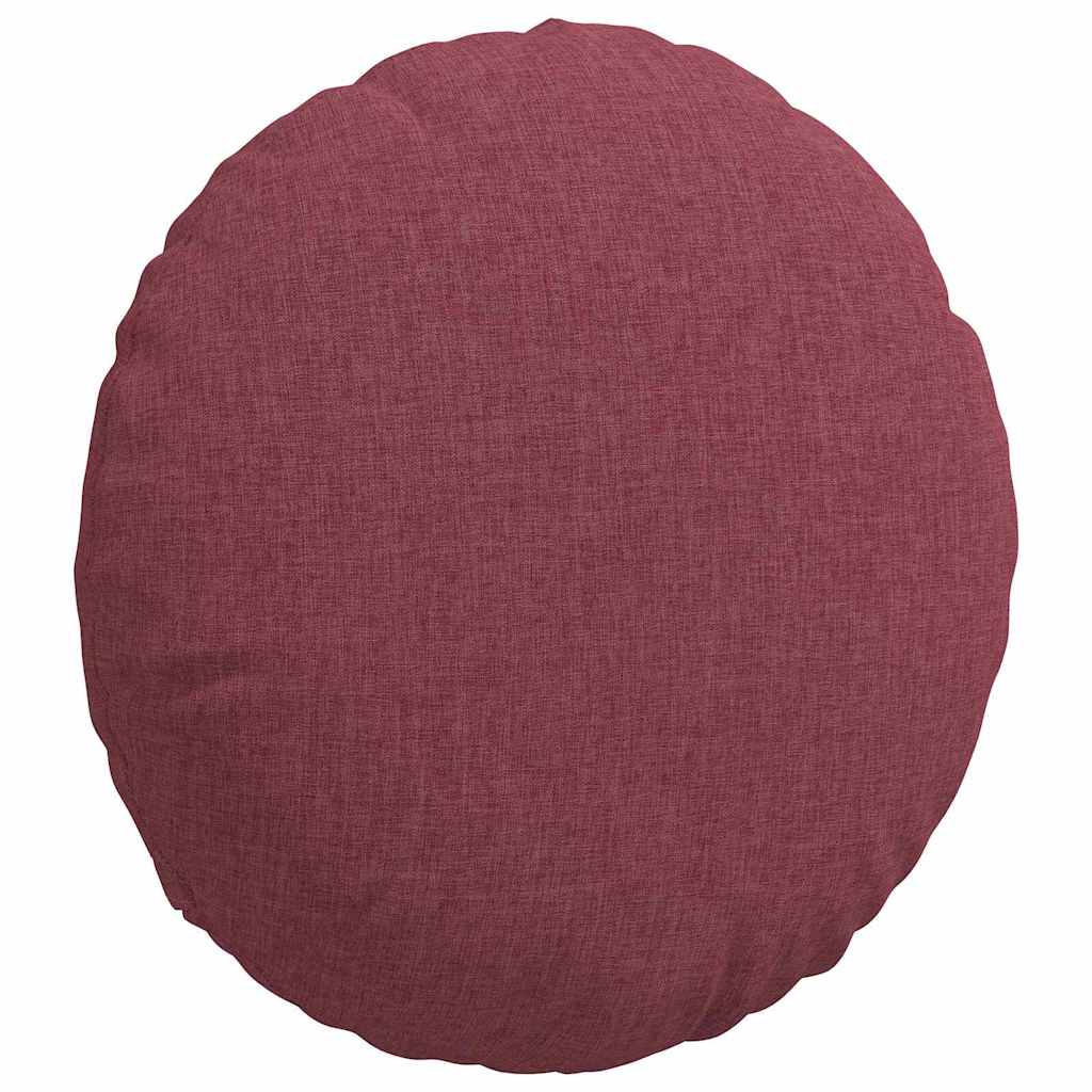 Cuscini per Seduta 2 pcs Rosso Vino Ã˜40 x 13 cm Tessuto