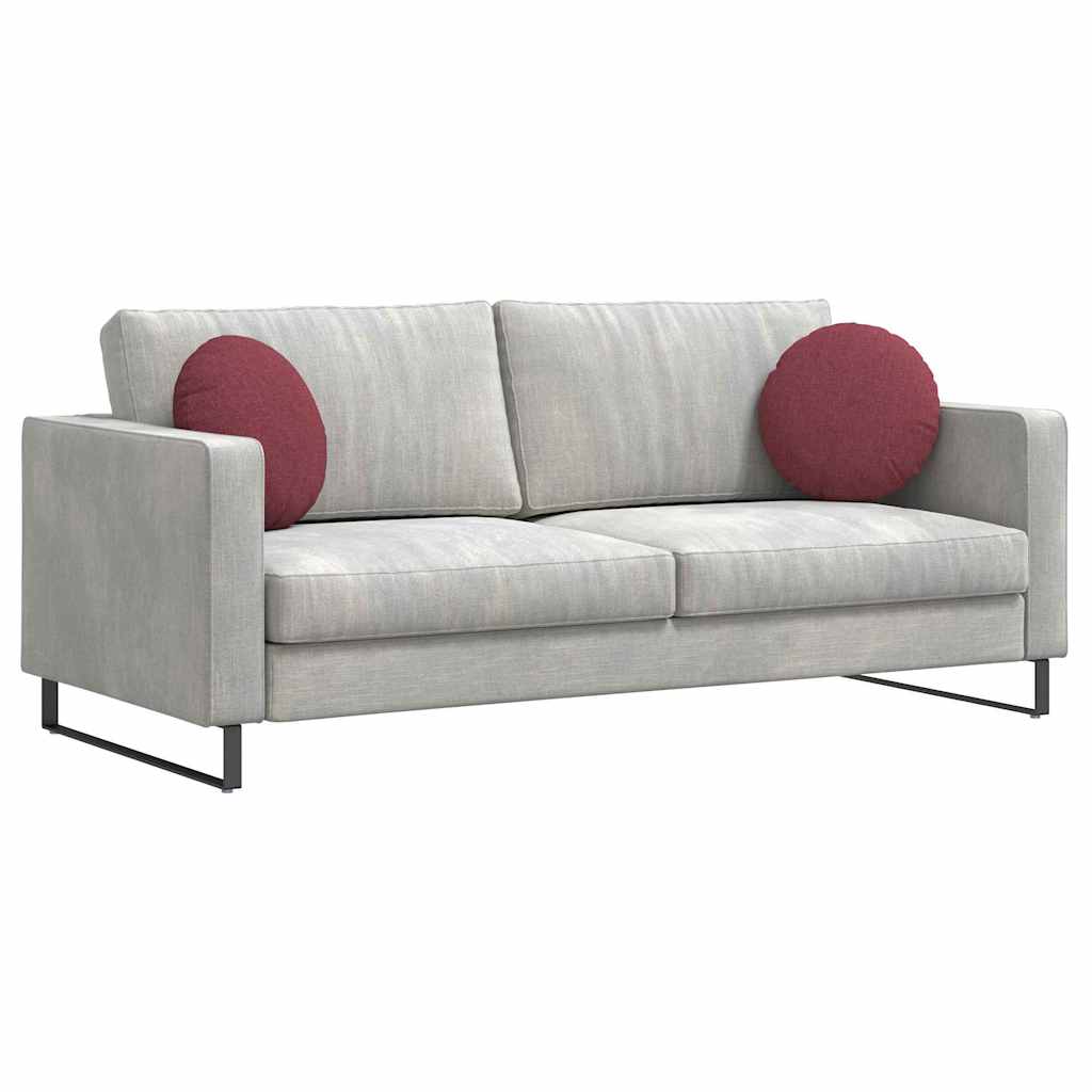 Cuscini per Seduta 2 pcs Rosso Vino Ã˜40 x 13 cm Tessuto