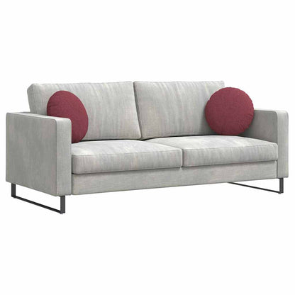 Cuscini per Seduta 2 pcs Rosso Vino Ã˜40 x 13 cm Tessuto