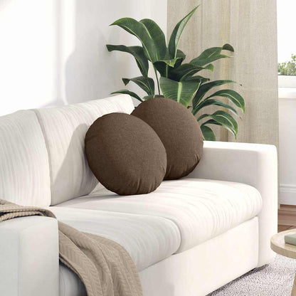 Cuscini per Seduta 2 pcs Marrone Ã˜40 x 13 cm Tessuto