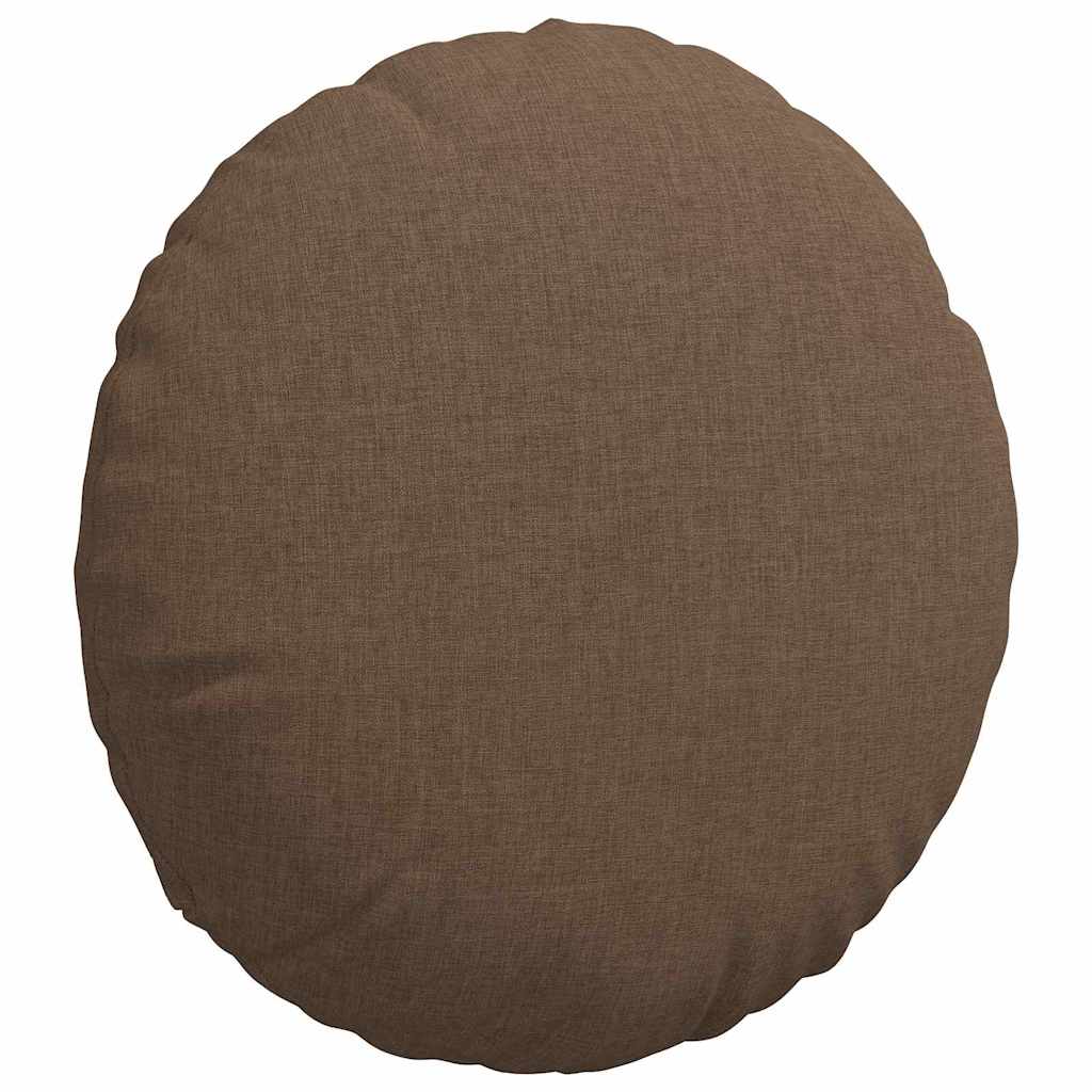 Cuscini per Seduta 2 pcs Marrone Ã˜40 x 13 cm Tessuto