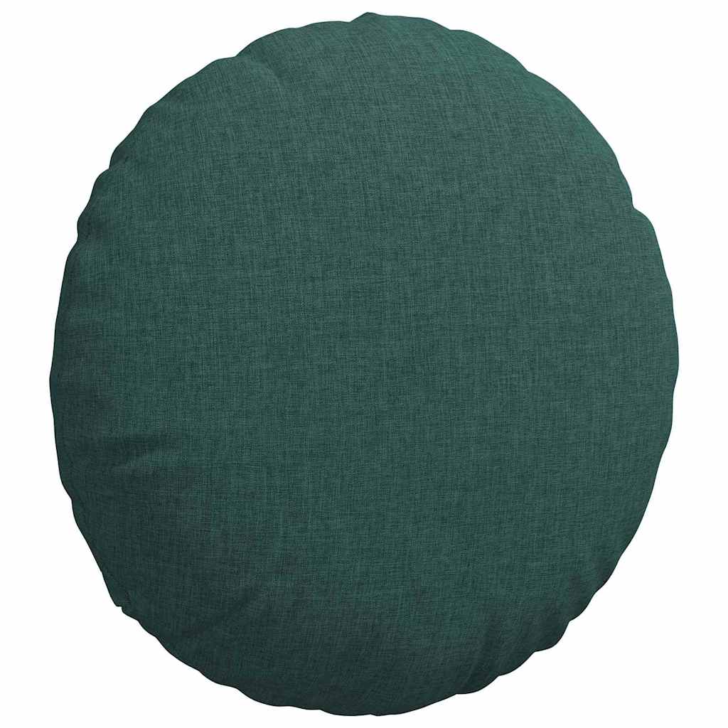 Cuscini per Seduta 2 pcs Verde Scuro Ã˜40 x 13 cm Tessuto