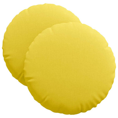 Cuscini per Seduta 2 pcs Giallo Chiaro Ã˜40 x 13 cm Tessuto