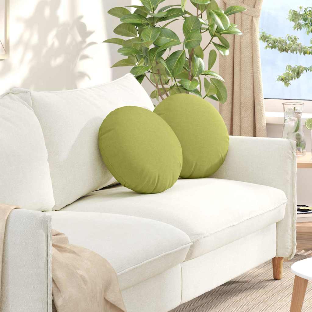 Cuscini per Seduta 2 pcs Verde chiaro Ã˜40 x 13 cm Tessuto