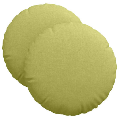 Cuscini per Seduta 2 pcs Verde chiaro Ã˜40 x 13 cm Tessuto