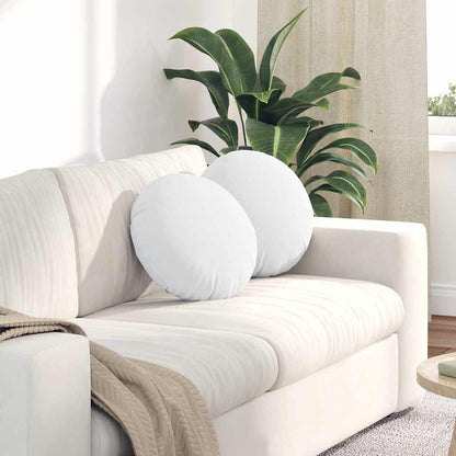 Cuscini per Seduta 2 pcs Bianco Ã˜40 x 13 cm Tessuto