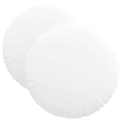 Cuscini per Seduta 2 pcs Bianco Ã˜40 x 13 cm Tessuto