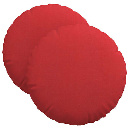 Cuscini per Seduta 2 pcs Rosso Ã˜40 x 13 cm Tessuto
