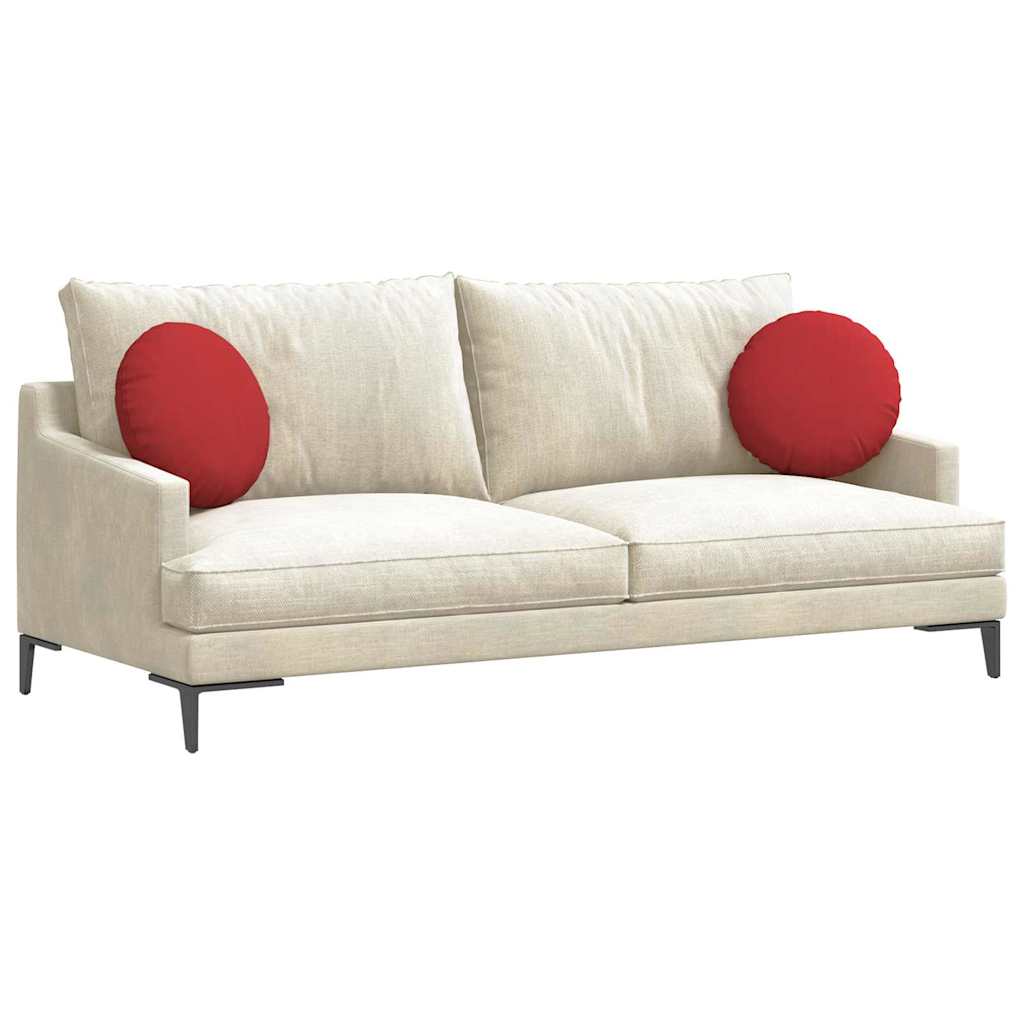Cuscini per Seduta 2 pcs Rosso Ã˜40 x 13 cm Tessuto